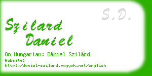 szilard daniel business card